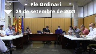 Ple Ordinari Olesa de Bonesvalls 29 de setembre de 2021