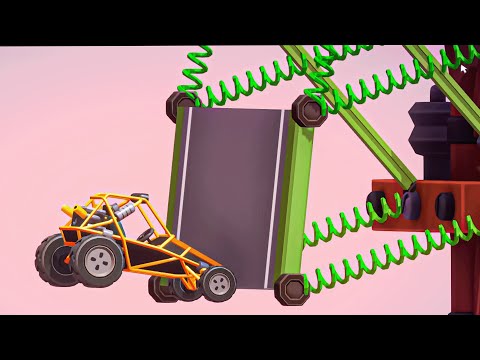 Paluten baut eine KATAPULT-Brücke in Poly Bridge 3