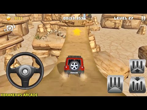 Mountain Climb 4x4: Impossible Stunt Simulator - Red Jeep Wrangler Driving Levels 22 to 31 Completed