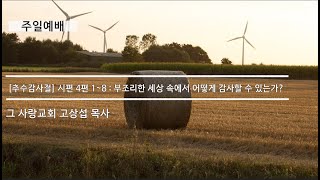 [주일예배] 추수감사절 시편 4편 1~8 : 부조리한 세상 속에서 어떻게 감사할 수 있는가?