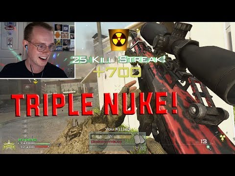 TRIPLE SNIPER NUKE ON NUKETOWN (MW2 IW4X PC)