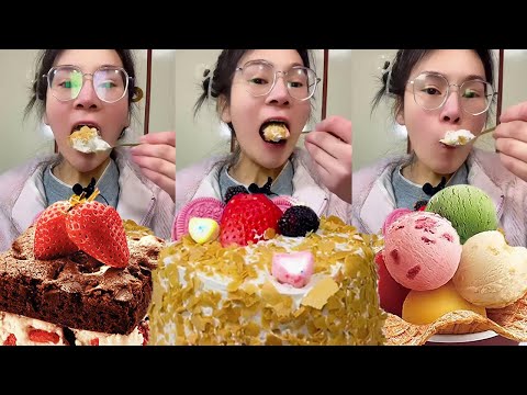 The most delicious Cream Cakes​|Yummy ASMR Chinese Mukbang Cake Eating | Cake Eating Challenge#ASMR