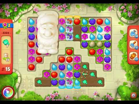 GardenScapes Level 2228 no boosters (18 moves)