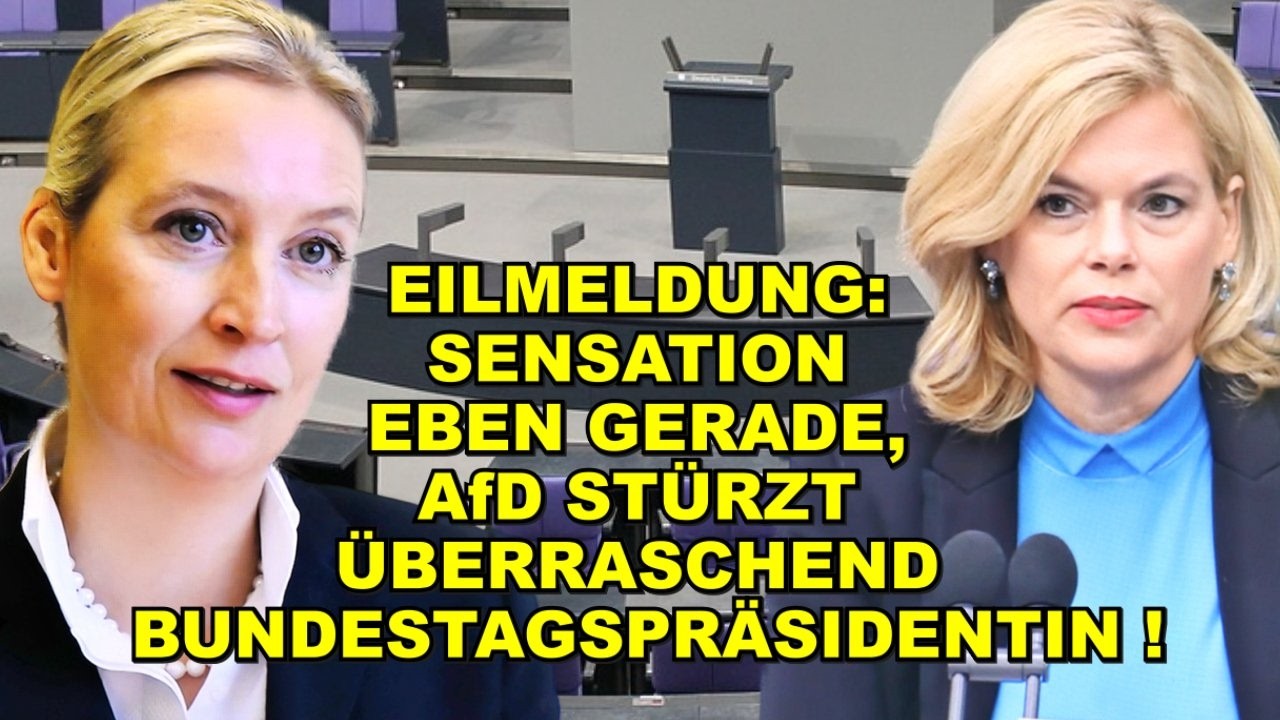 EIL: AfD STÜRZT Bundestagspräsidentin!