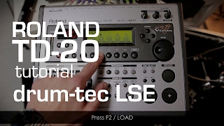 Video thumbnail for Roland TD-20 v-drums tutorial: Loading the drum-tec Live Sound Edition by drumtecTV