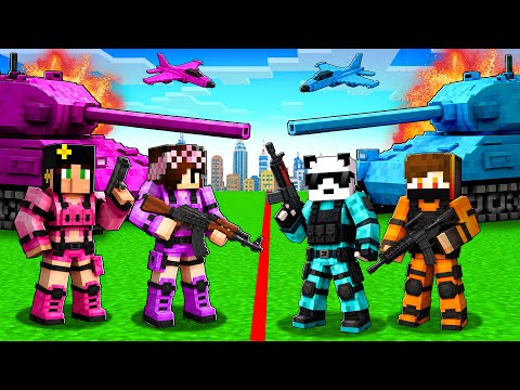 BOYS vs GIRLS Military Battle in Minecraft!
