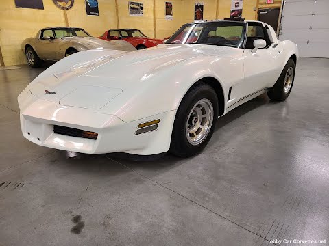 1980 Pearl White Corvette Dark Claret Interior For Sale Video