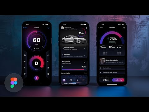 Design a Car mobile app for iOS 18 in Figma