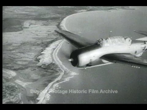 HD Historic Archival Stock Footage WWII U.S. Navy Carrier Planes Sweep China Sea