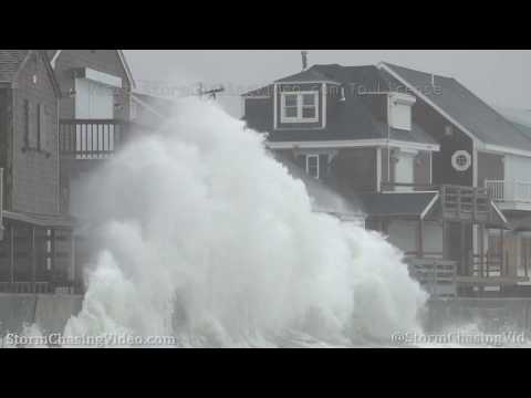 Massive Waves And Nor'easter, Scituate, MA - 4/3/2020