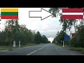 Lithuania Latvia Crossing The Border By Car