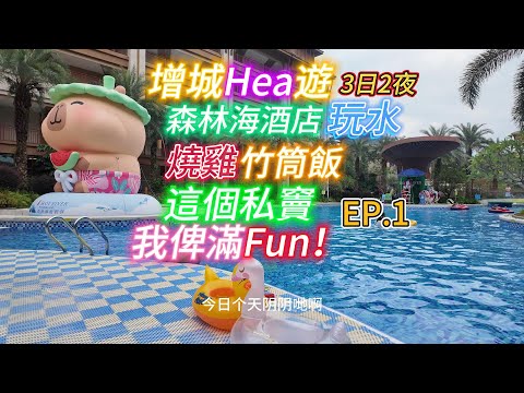 [自遊行樂]增城夏日Hea遊.廣州增城森林海溫泉度假酒店.3日2夜.玩水.品嘗地道美食.燒雞.特色竹筒飯.這個私竇我好滿意.EP.1.2025.7.22