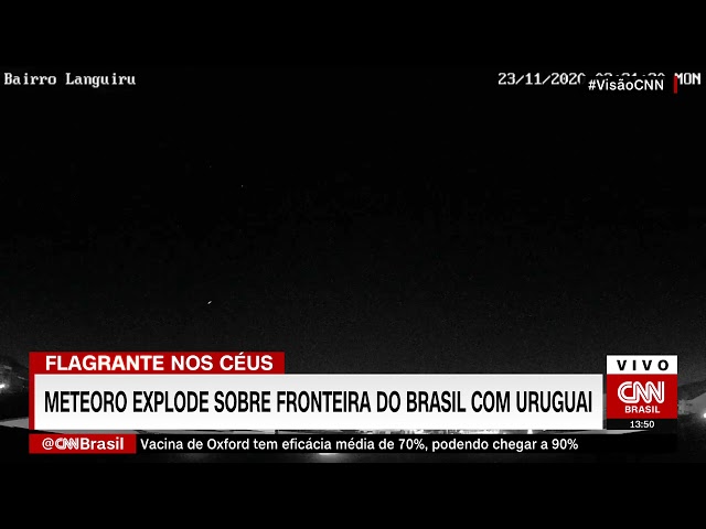 Vídeo: fenômeno luminoso é flagrado na fronteira do Brasil com o Uruguai