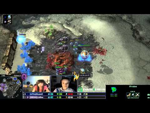 SC2 QueenE vs Livibee Game 5 Lovely Ladies Starcraft 2 Showmatch 2014