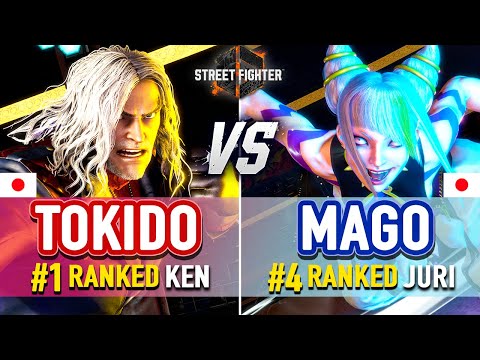 SF6 🔥 Tokido (#1 Ranked Ken) vs Mago (#4 Ranked Juri) & Dogura (M.Bison) 🔥 SF6 High Level Gameplay