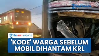 Detik-detik KRL Tujuan Bogor Hantam Mobil Mogok di Perlintasan, Lambaian Tangan Warga Jadi Kode
