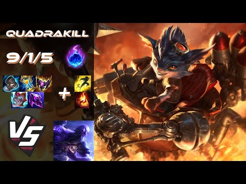 TOP Rumble vs Ryze [QUADRAKILL] - NA Challenger Patch 14.8