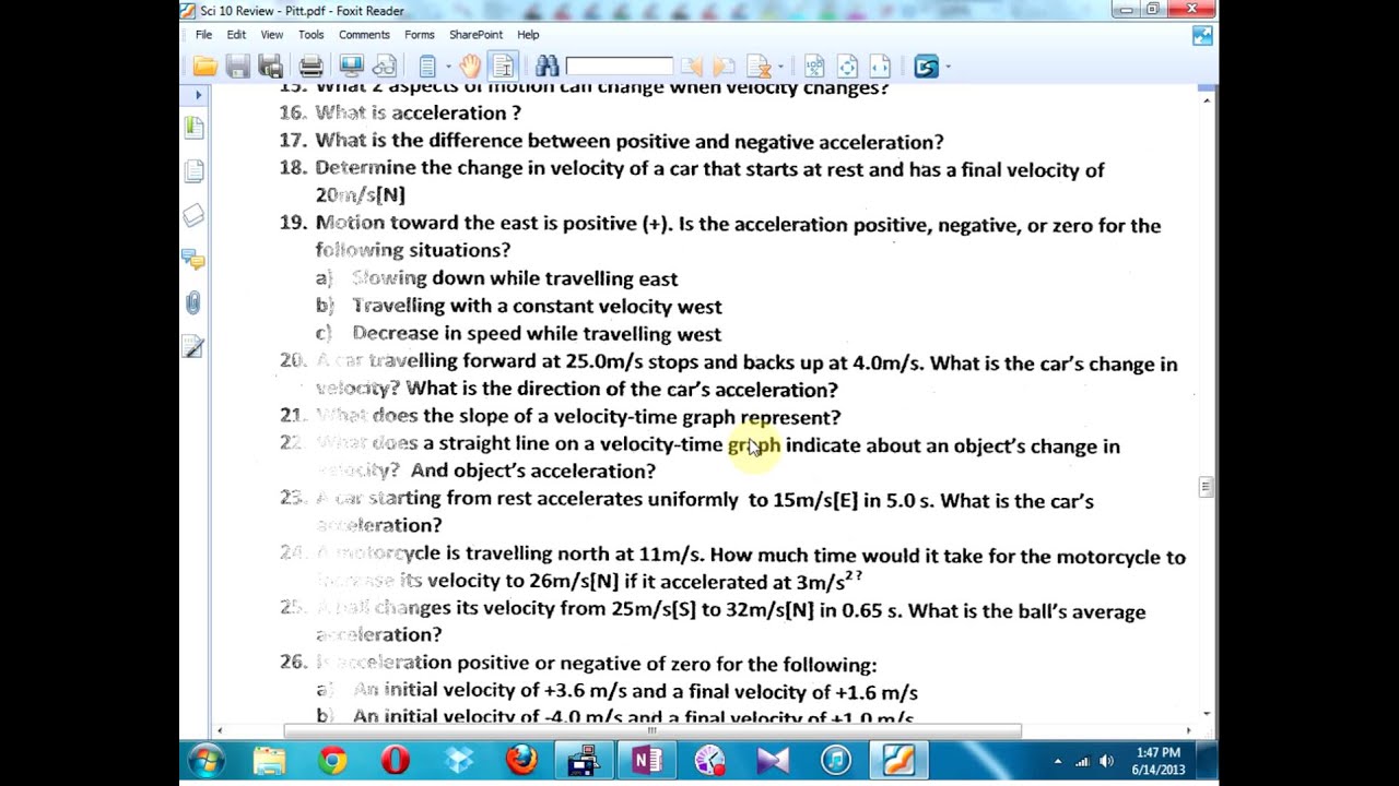 Science 10 Review of Physics