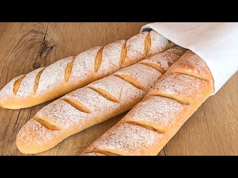 Baguetes/Como fazer baguetes francesas fáceis