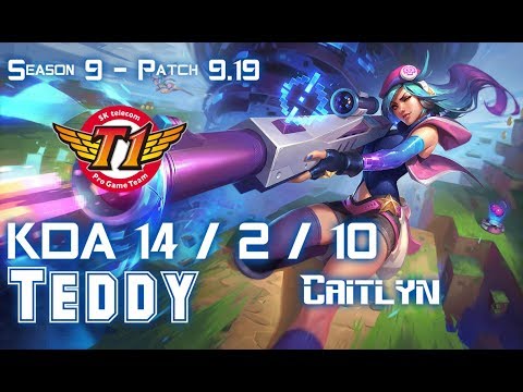 SKT T1 Teddy CAITLYN vs JHIN ADC - Patch 9.19 KR Ranked