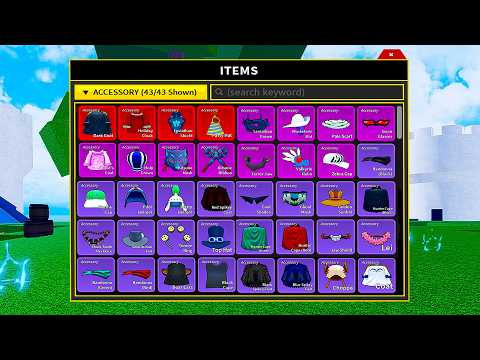 PEGANDO TODOS OS ACESSÓRIOS NO BLOX FRUITS EM 24 HORAS!!