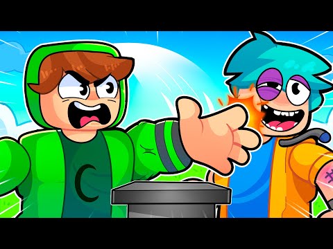 DEI UM TAPA NO MEU AMIGO NO ROBLOX