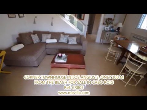 Ref: CR805 - CORNER TOWNHOUSE IN LOS ANGIUS 3, ONLY 300 M FROM THE BEACH FOR SALE IN CABO ROIG