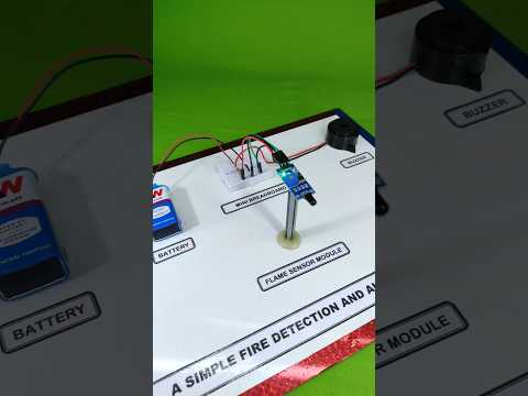 How to make a simple fire detection alarm project | best science project #shorts #youtubeshorts