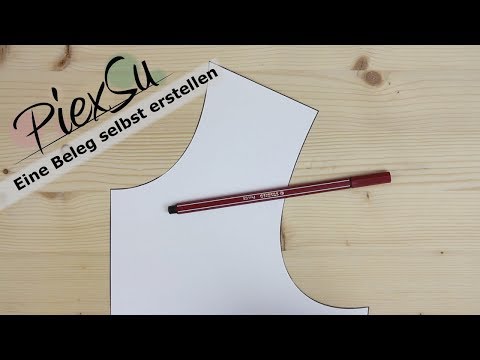 Nähanleitung - Einen Beleg selbst erstellen PiexSu