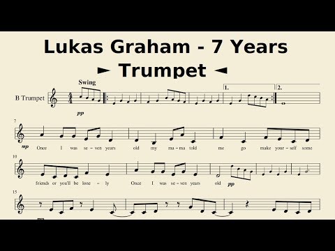Lukas Graham - 7 Years (Trumpet) [Sheet Music // Cover by Mace]