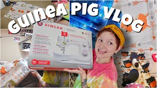 LEARNING HOW TO SEW GUINEA PIG CAGE LINERS✨🐽 |VLOG|