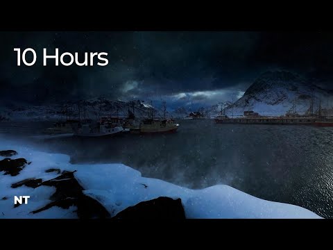 Arctic Blizzard Snowstorm to Fall Asleep FAST | Icy Howling Wind Sounds at the Harbour: White Noise
