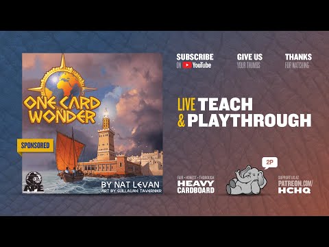 One Card Wonder - 2p Teaching & Play-through by Heavy Cardboard