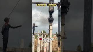 Diesel Hammer for Pilling #construction #engineeringcareers #fyp