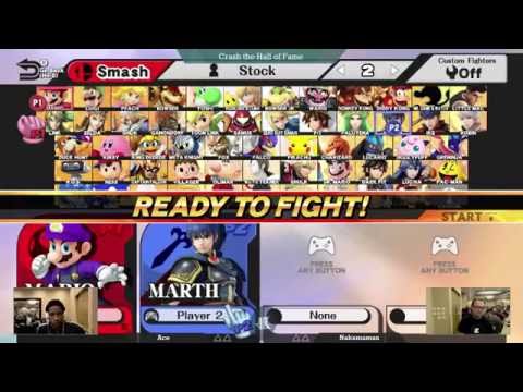 [Crash the Hall of Fame Sm4sh — 10/2/16] RR Pools: Ace (Mario) v. Nakamaman (Marth)