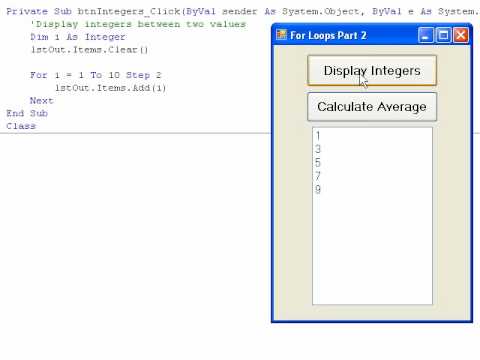 Visual Basic 2008 for Beginners: Tutorial 11.1 - For Next Loops Part 2