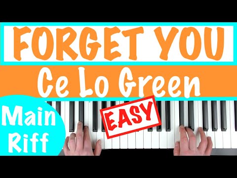 How to play FORGET YOU - Cee Lo Green Slow Easy Piano Tutorial Video