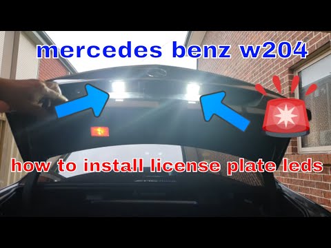 how to install/replace license plate led bulbs mercedes w204... not too hard