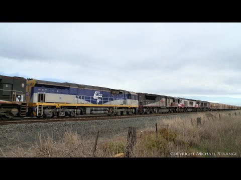 SCT 5PM9 With Five Diesel Locomotives Including CF4410 - PoathTV Australian Trains & Railways