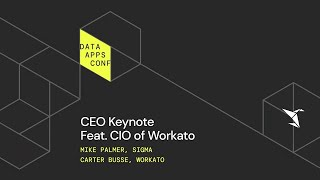 CEO Keynote Feat. the CIO of Workato | The Data Apps Conference