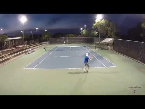Men's Tennis Match - I Attempt to Slice Return Every Serve