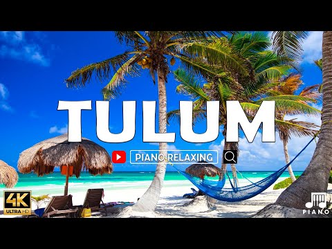 FLYING OVER TULUM -MEXICO (4K UHD) Amazing Beautiful Nature Scenery with Relaxing Music |4K Video HD