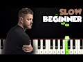 Believer - Imagine Dragons | SLOW BEGINNER PIANO TUTORIAL + SHEET MUSIC by Betacustic