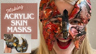 How to Make Acrylic Skin Masks~ Masquerade~Fluid Art