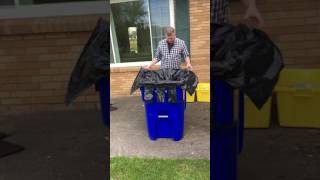 Mr Flapps 95 gallon trash cart liner instructional video