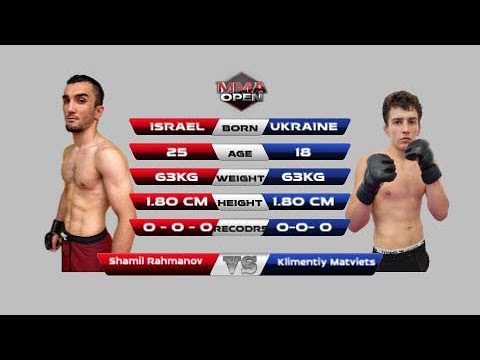 MMA OPEN 1 FULL FIGHT Shamil Rahmanov VS Klimentiy Matviets