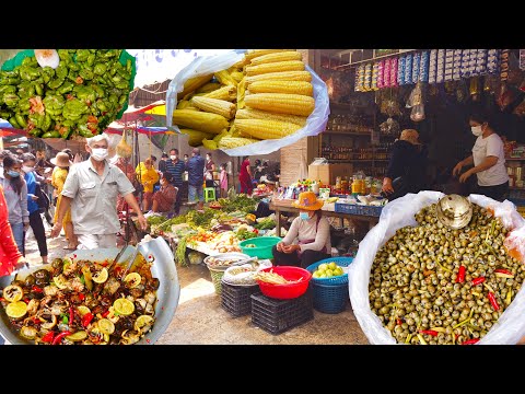 Boeng Tompon Market On Saturday  - Morning Walk Around And People Activities