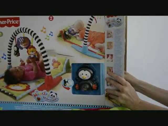 Vídeo relacionado con Fisher-Price Gimnasio de actividades musicales 3 en 1 Alfombra con luces, sonidos y accesorios, juguete para bebé recién nacido (Mattel HPF39)