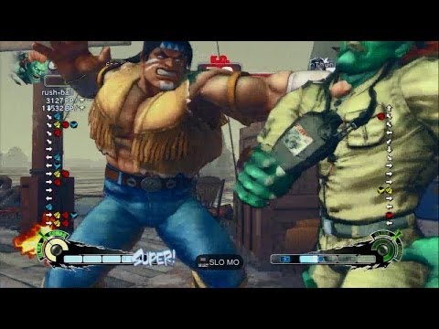 SSF4AE 2014 - Blanka (rush-ball) Vs T. Hawk (ju72te)