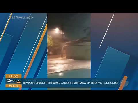 Temporal causa enxurrada e assusta moradores em Bela Vista de Goiás